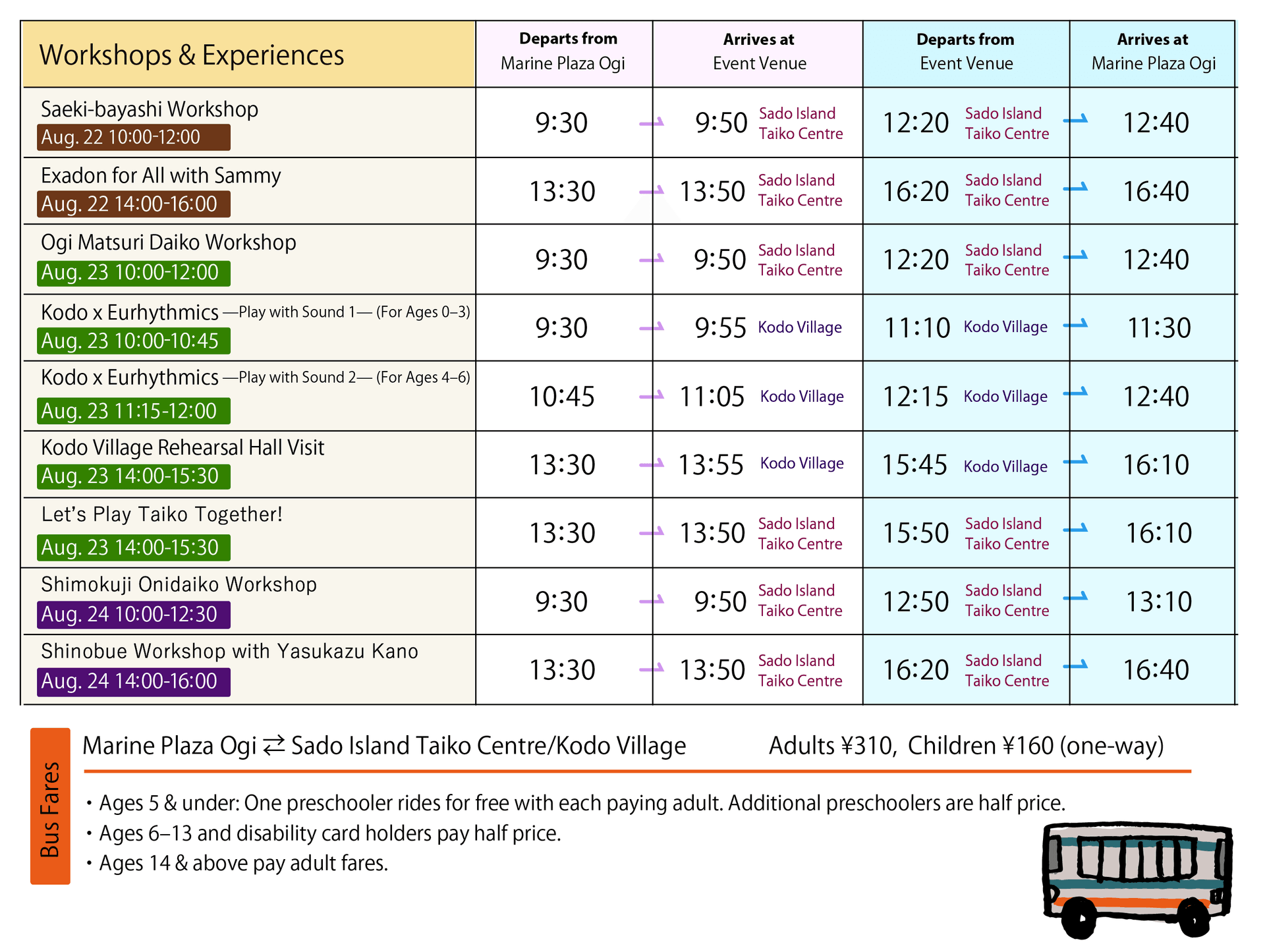 WS Bus Schedule