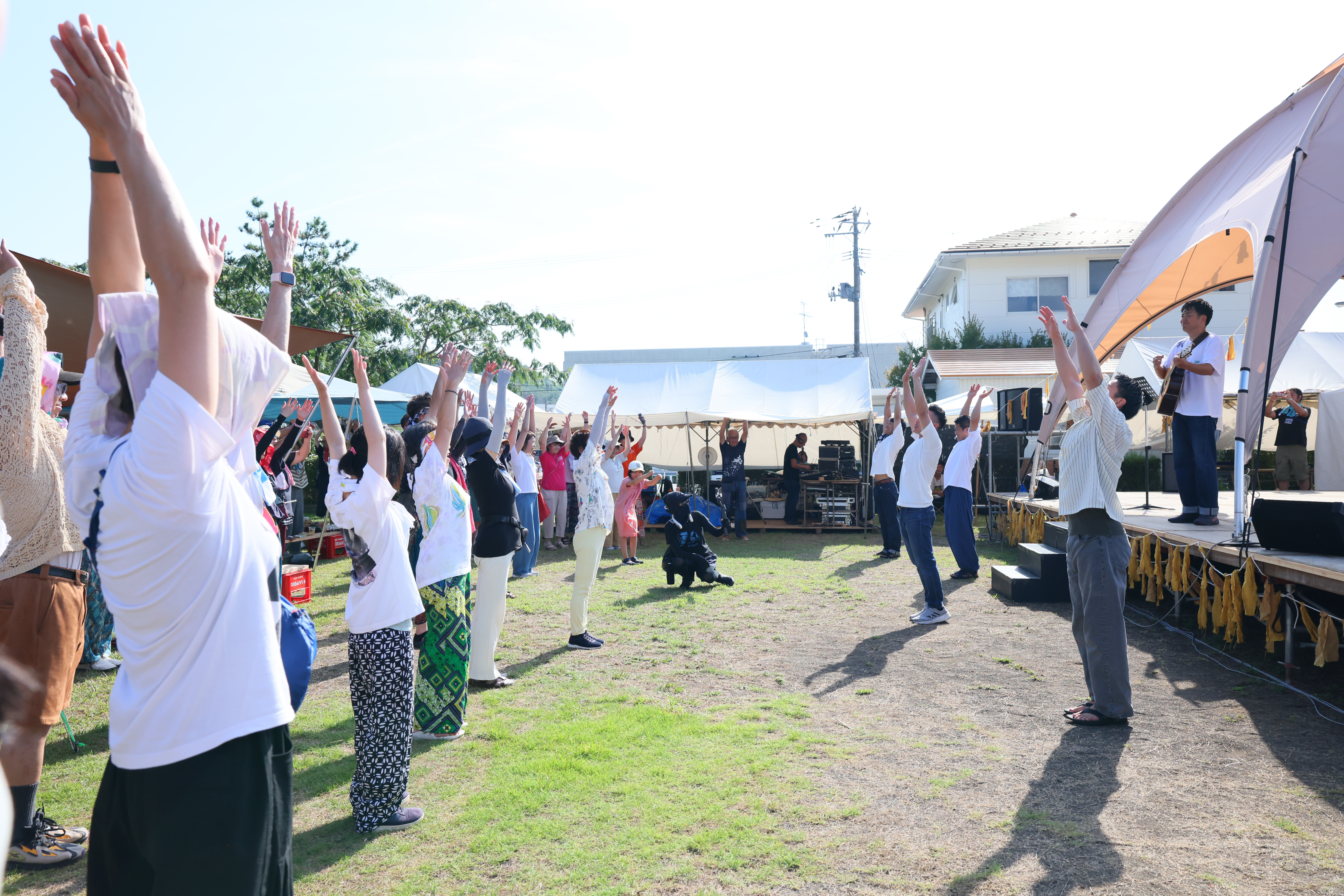 ラジオ体操様子