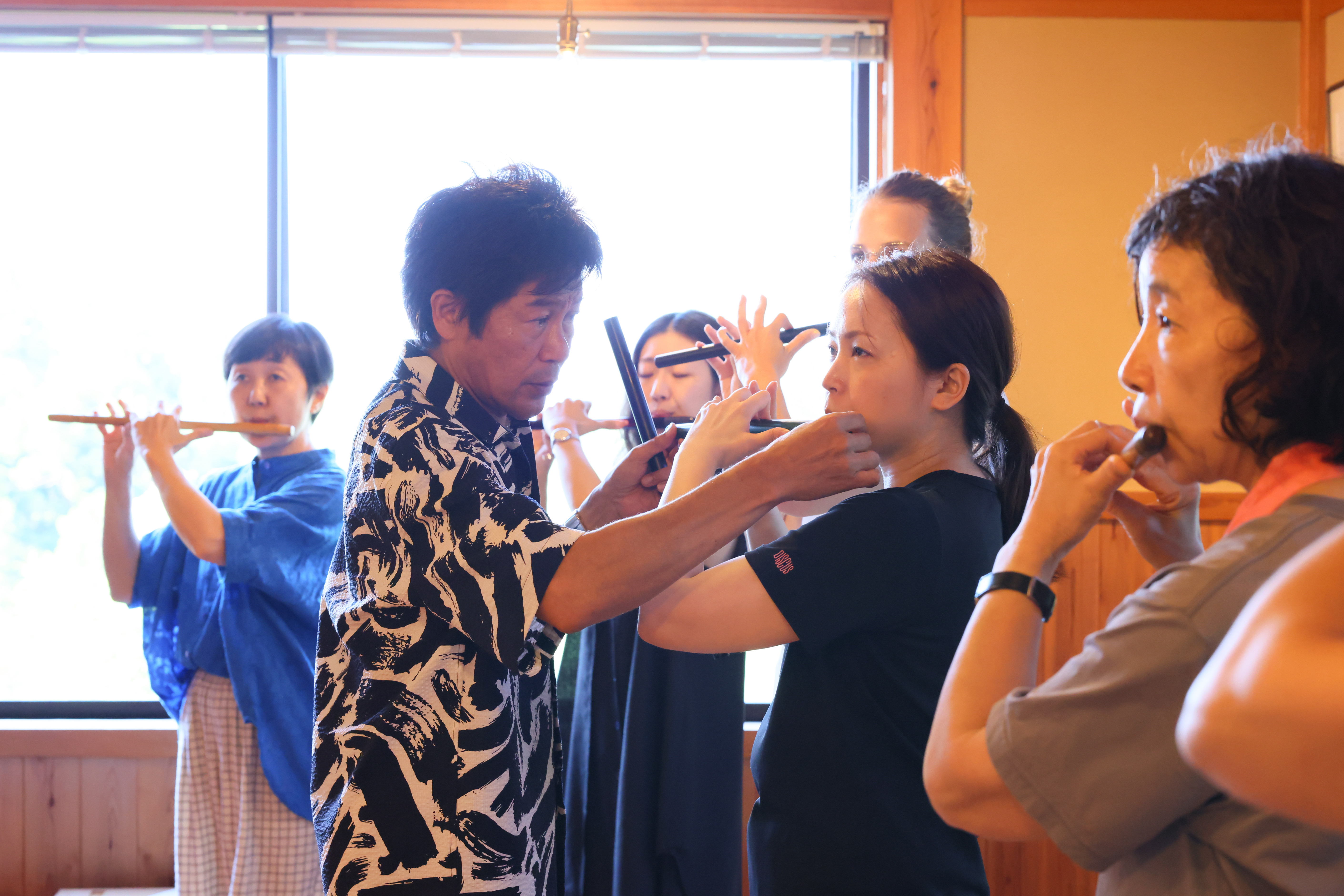 笛ワークショップの様子