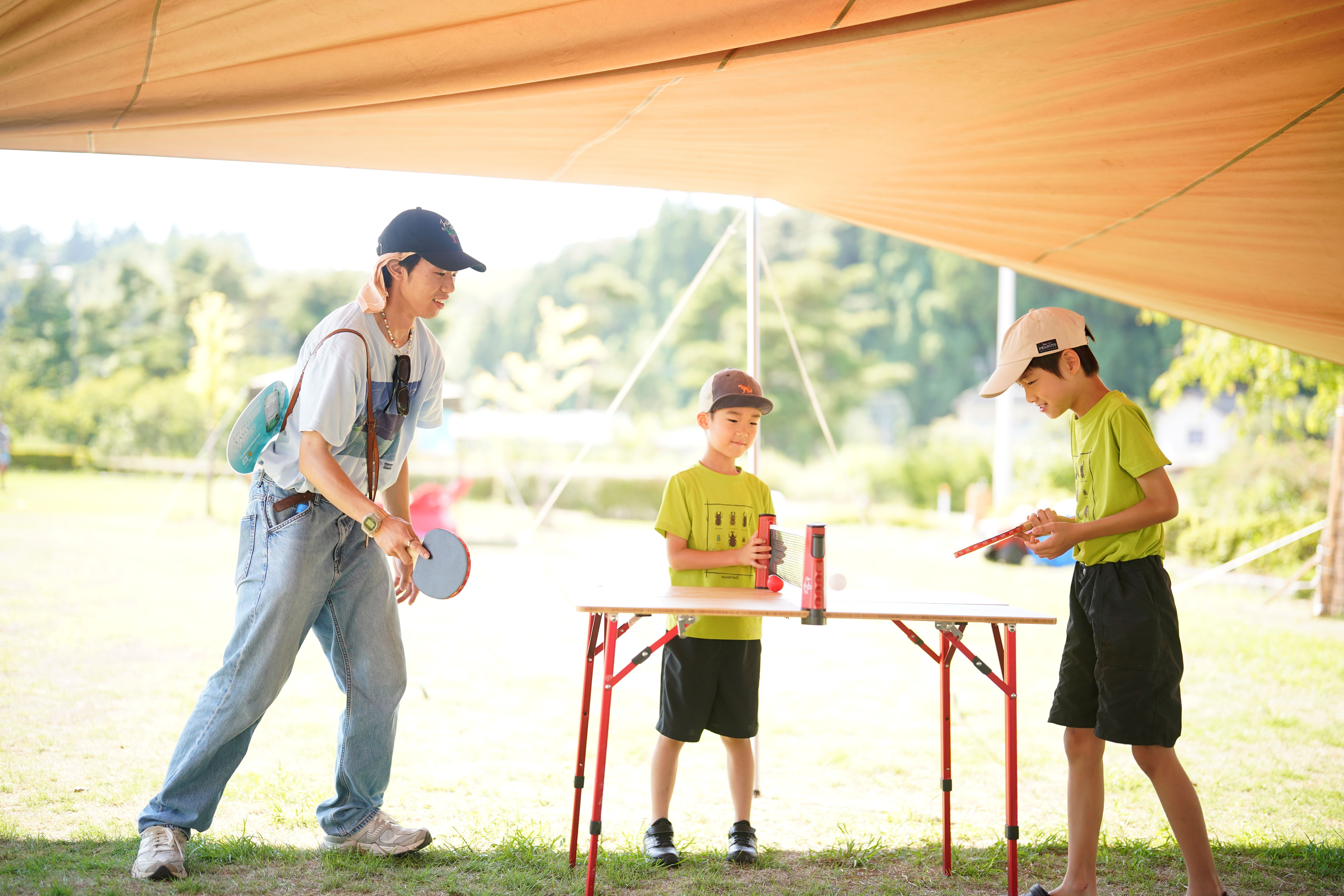 水遊び＆卓球で遊